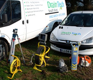 Draintech South West - a fast and efficient service for drains, sewage systems, septic tanks and pipes - using sophisticsted modern equipment
