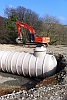 Installing an 80,000 litre septic tank - with pump to send 380m to soakaway